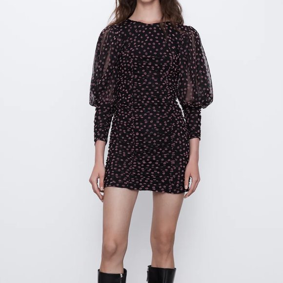 Zara Draped Mini Dress - Picture 3 of 7